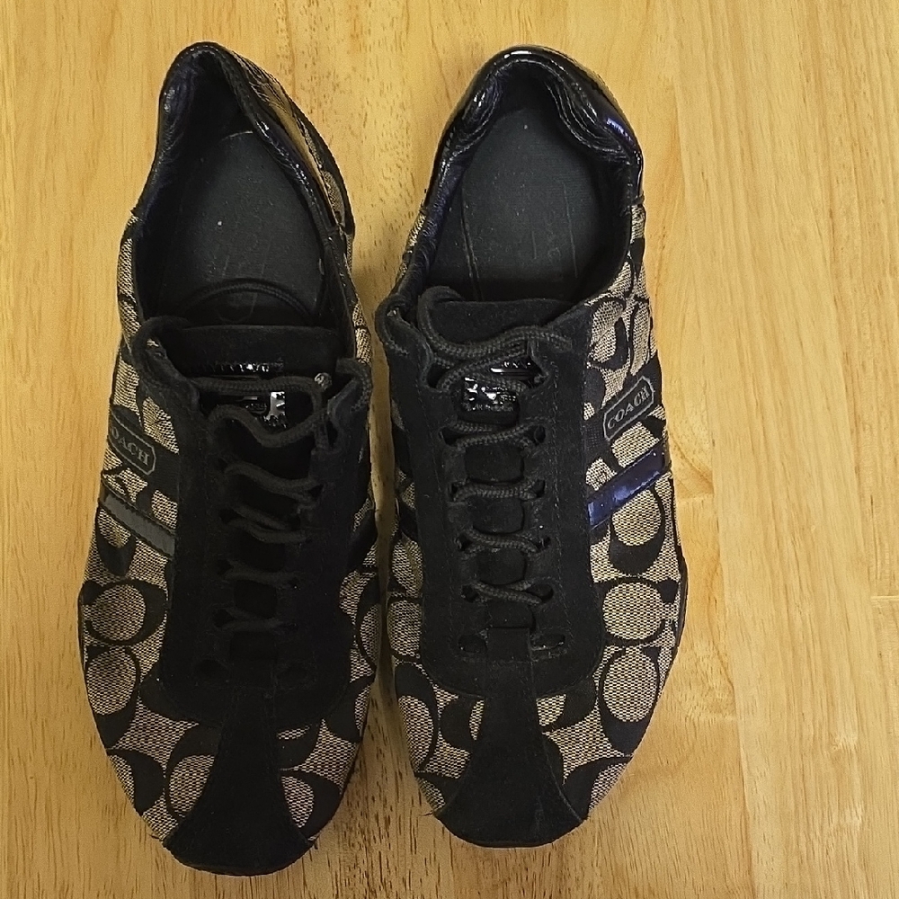 Coach Black and Tan Sneakers